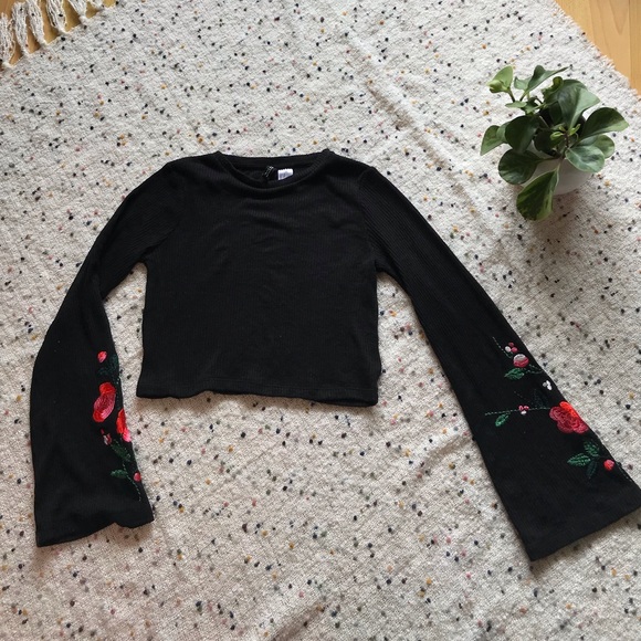 HOST PICK✨H&M Embroidered Floral Crop Top - Picture 2 of 12